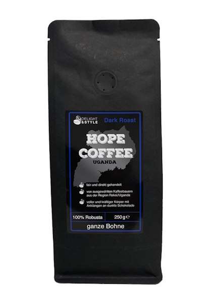 Hope Coffee Uganda | Dark Roast | Ganze Bohne | 250 g